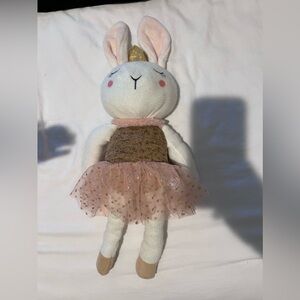 Spark Create Imagine 18” Plush Holiday Bunny Ballerina Stuffed Animal Rattle Toy